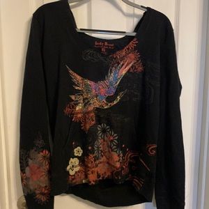 Vintage Lucky brand scoop hoodie sweatshirt